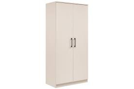 Elbise Dolabı 2 Kapaklı Raflı 90x187x47 cm Teknosis